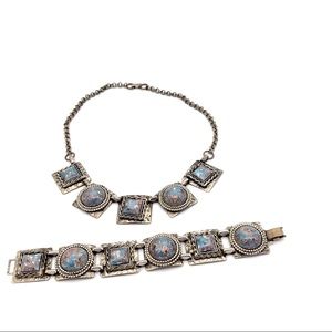 Jewelry Set Southwestern Boho Faux Turquoise